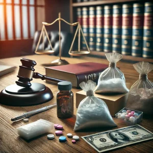 عکس مواد مخدر روی میز وکیل