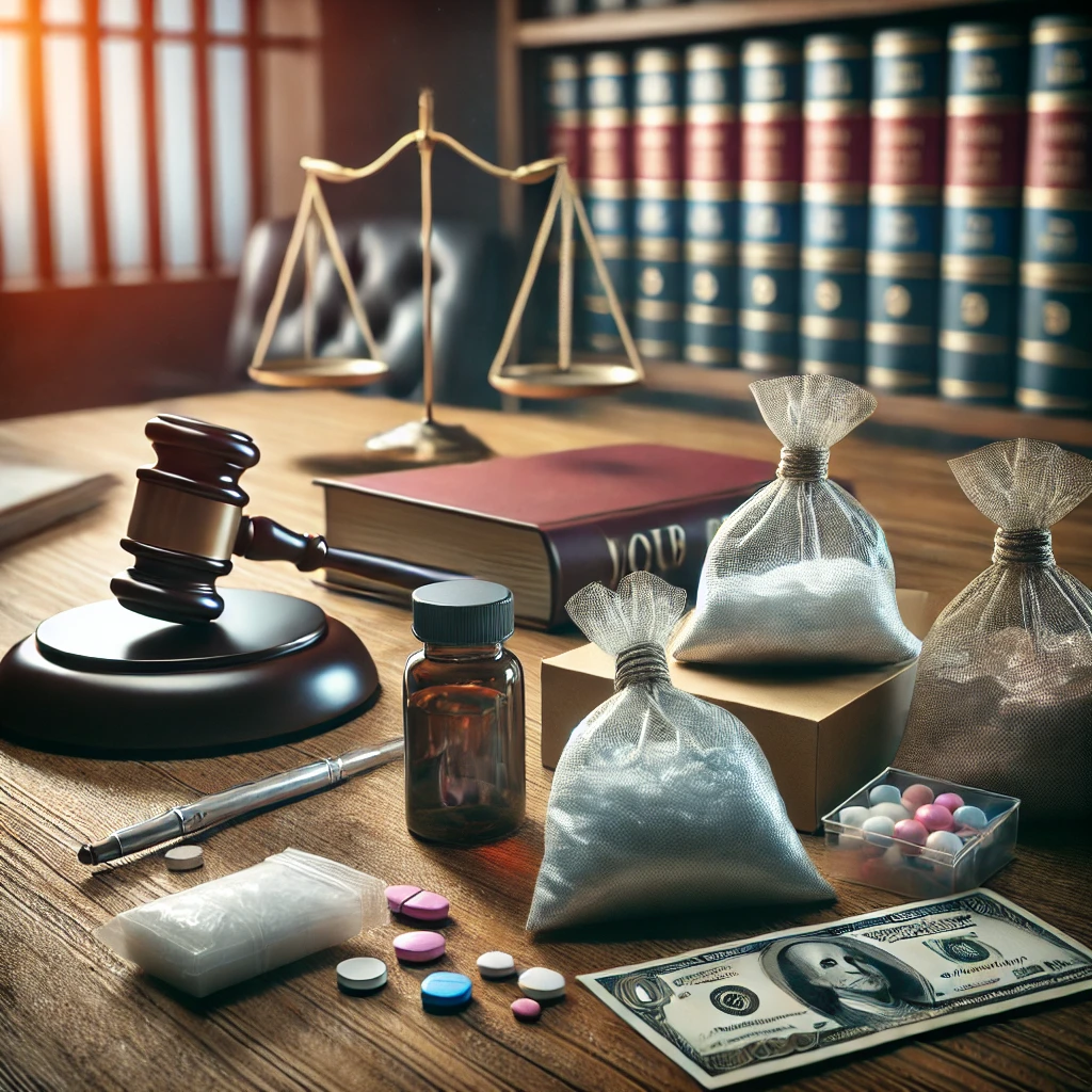 عکس مواد مخدر روی میز وکیل